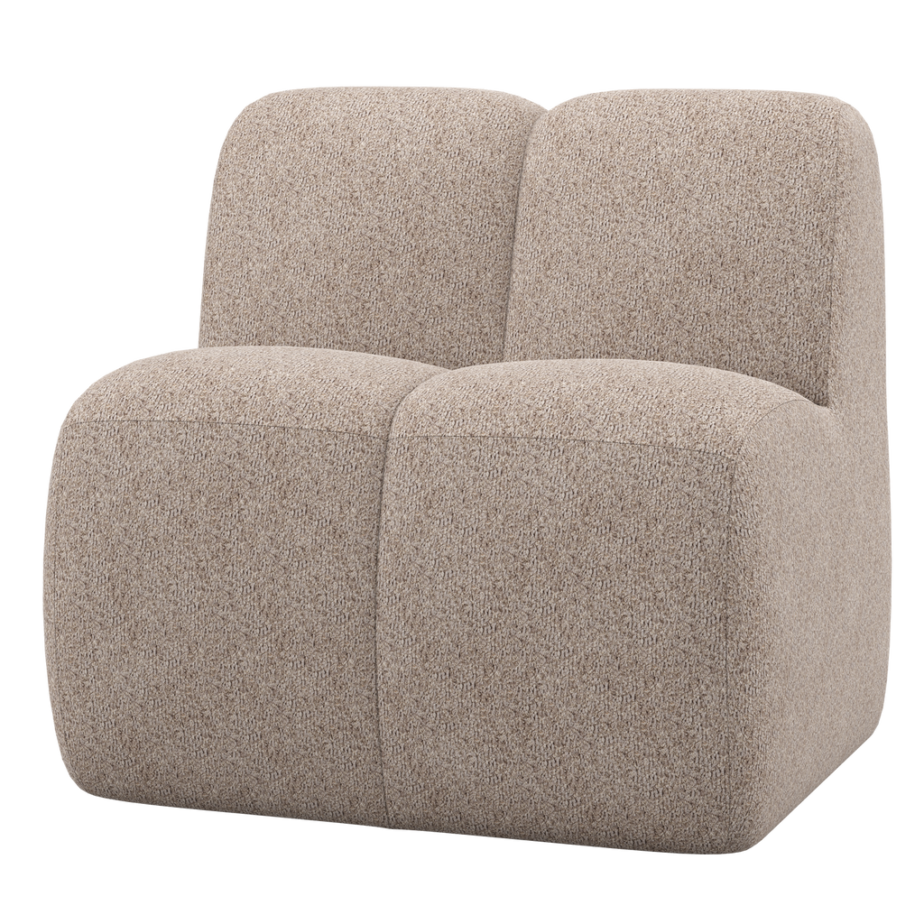 MOJO DINING BENCH 84 CM WITH BACKREST WOOLLY DARK SAND