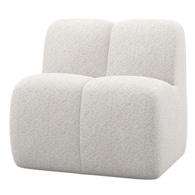 MOJO DINING BENCH 84 CM WITH BACKREST WOOLLY ECRU