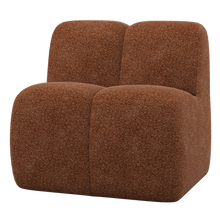 Cargar imagen en el visor de la galería, MOJO DINING BENCH 84 CM WITH BACKREST WOOLLY RUST BROWN