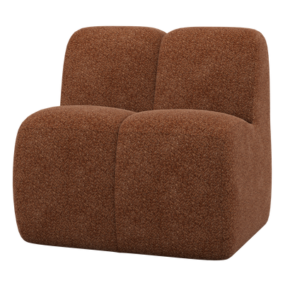 MOJO DINING BENCH 84 CM WITH BACKREST WOOLLY RUST BROWN