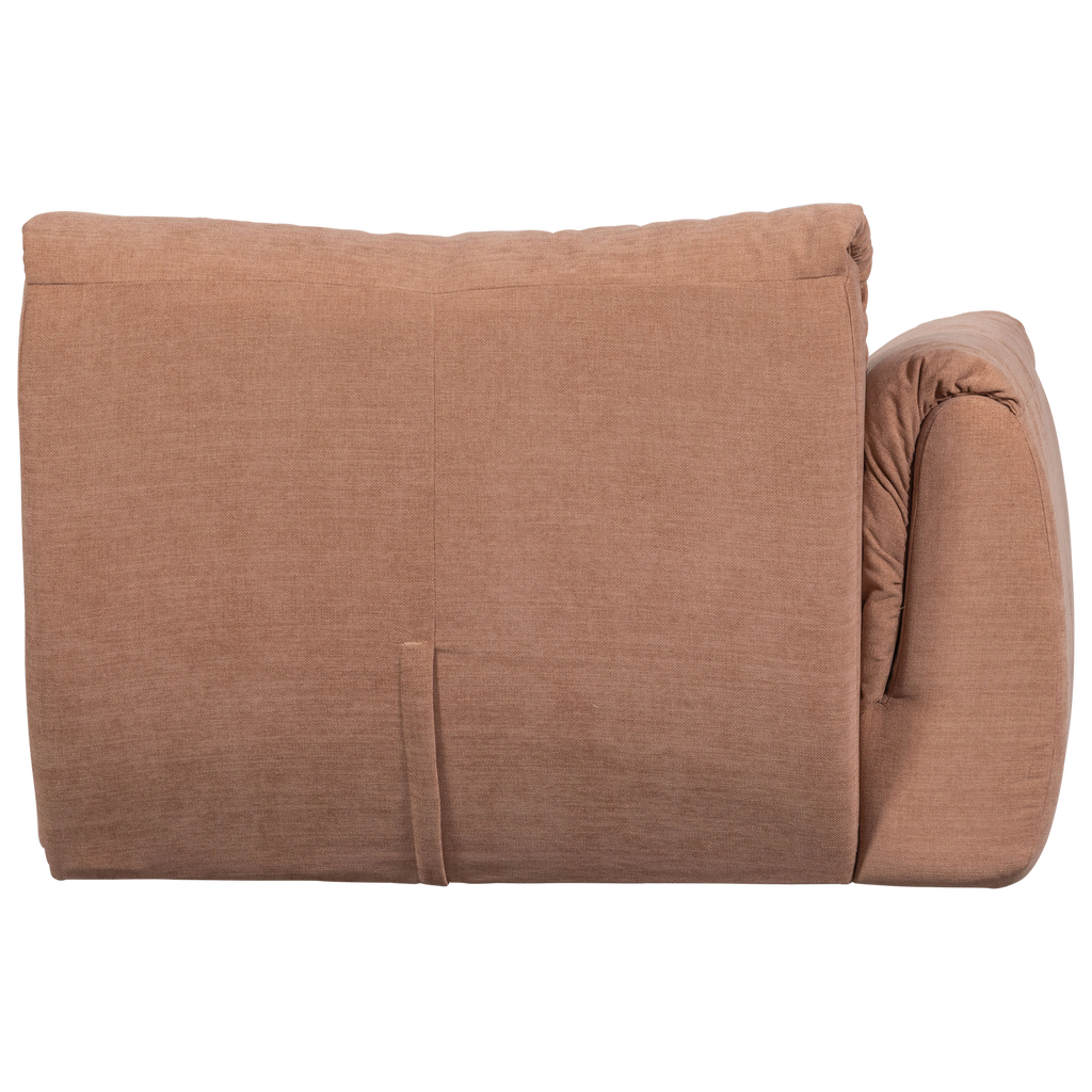 BAGGY 1-SEATER ELEMENT WITH ARM LEFT WOVEN CHENILLE OLD PINK