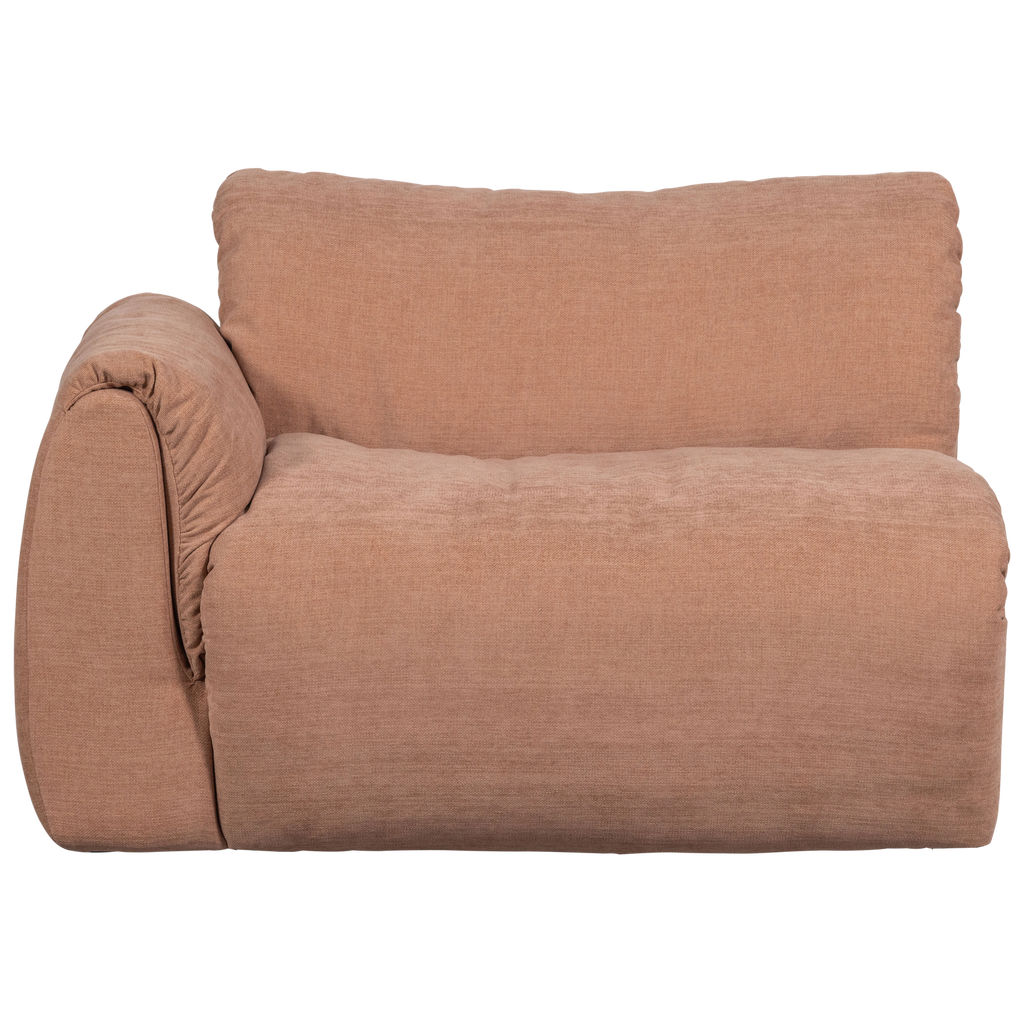 BAGGY 1-SEATER ELEMENT WITH ARM LEFT WOVEN CHENILLE OLD PINK