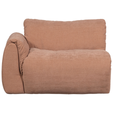 Laden Sie das Bild in den Galerie-Viewer, BAGGY 1-SEATER ELEMENT WITH ARM LEFT WOVEN CHENILLE OLD PINK