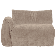 Laden Sie das Bild in den Galerie-Viewer, BAGGY 1-SEATER ELEMENT WITH ARM LEFT 3D CHENILLE SAND