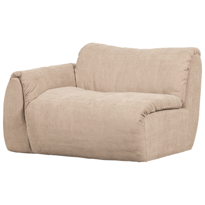 BAGGY 1-SEATER ELEMENT WITH ARM LEFT WOVEN CHENILLE SAND