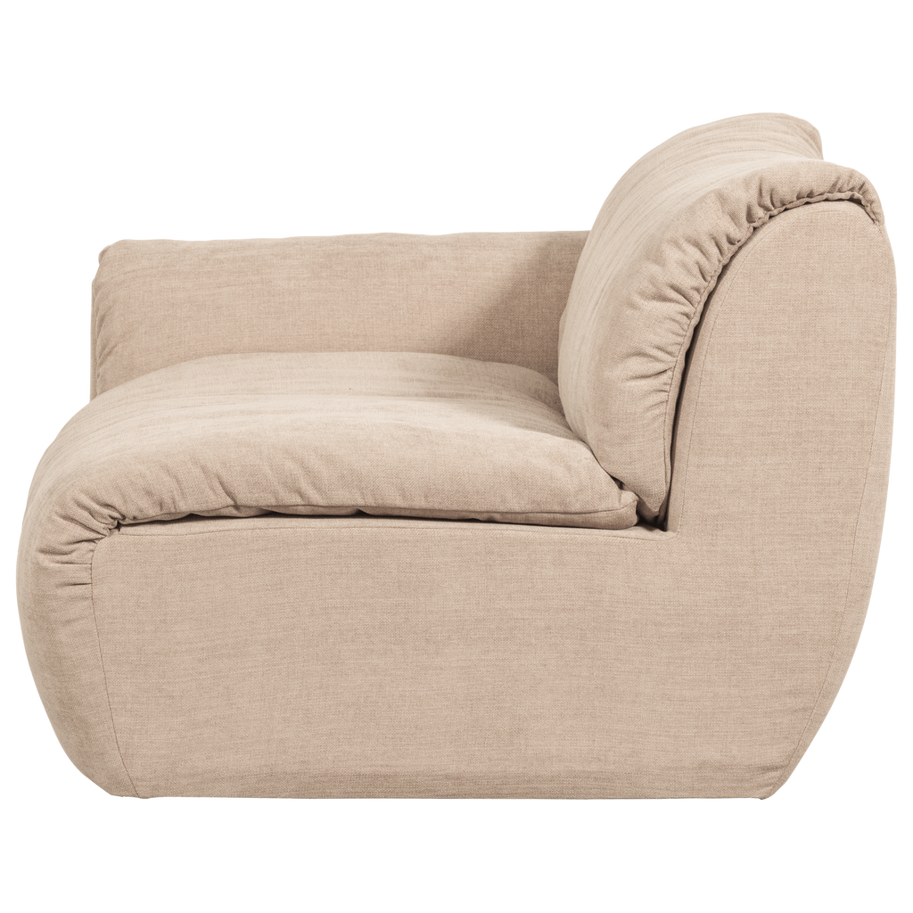 BAGGY 1-SEATER ELEMENT WITH ARM LEFT WOVEN CHENILLE SAND