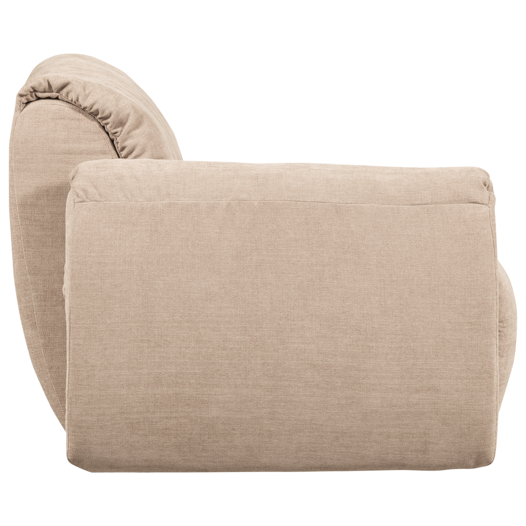 BAGGY 1-SEATER ELEMENT WITH ARM LEFT WOVEN CHENILLE SAND