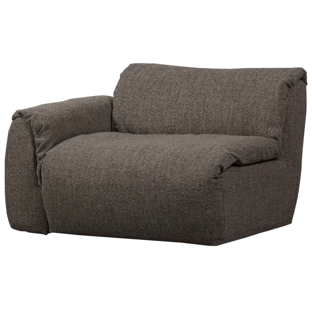 BAGGY 1-SEATER ELEMENT WITH ARM LEFT WARM GREY MELANGE