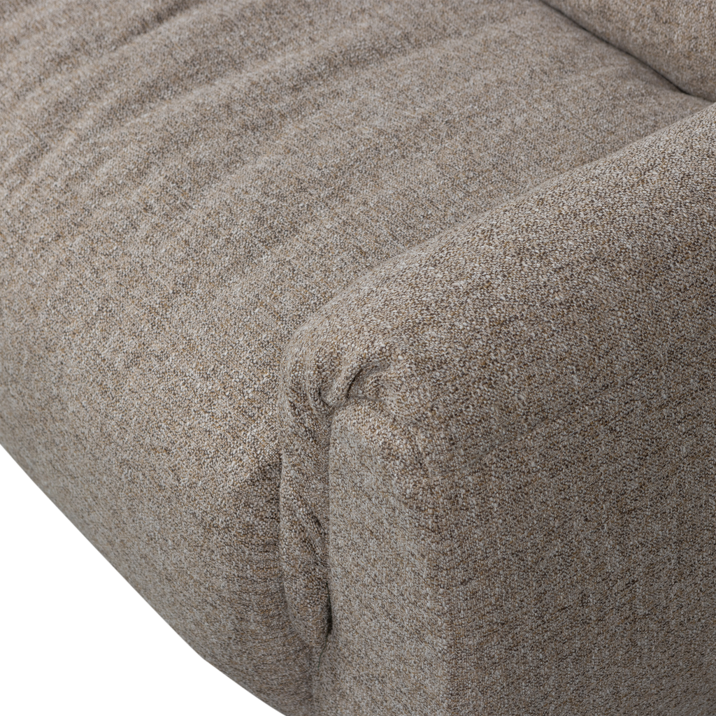 BAGGY 1-SEATER ELEMENT WITH ARM RIGHT BROWN MELANGE