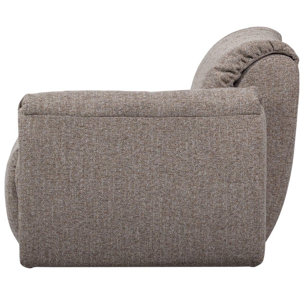 BAGGY 1-SEATER ELEMENT WITH ARM RIGHT BROWN MELANGE