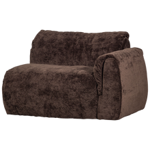 Laden Sie das Bild in den Galerie-Viewer, BAGGY 1-SEATER ELEMENT WITH ARM RIGHT 3D CHENILLE DARK BROWN