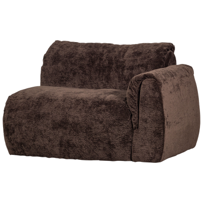 BAGGY 1-SEATER ELEMENT WITH ARM RIGHT 3D CHENILLE DARK BROWN