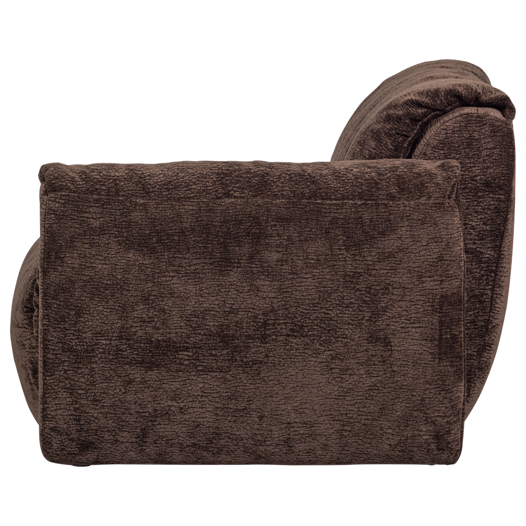 BAGGY 1-SEATER ELEMENT WITH ARM RIGHT 3D CHENILLE DARK BROWN