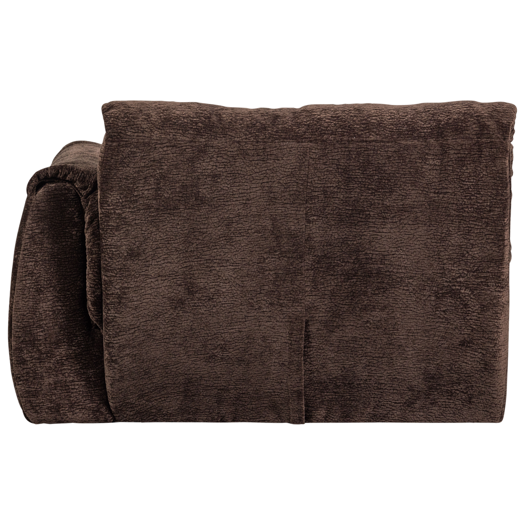 BAGGY 1-SEATER ELEMENT WITH ARM RIGHT 3D CHENILLE DARK BROWN