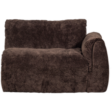 Laden Sie das Bild in den Galerie-Viewer, BAGGY 1-SEATER ELEMENT WITH ARM RIGHT 3D CHENILLE DARK BROWN
