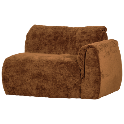 BAGGY 1-SEATER ELEMENT WITH ARM RIGHT 3D CHENILLE MID BROWN