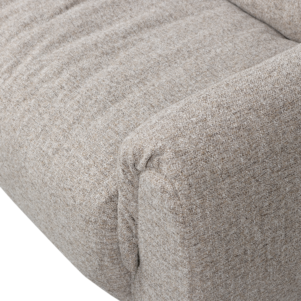 BAGGY 3-SEATER WOVEN FABRIC NATURAL MELANGE