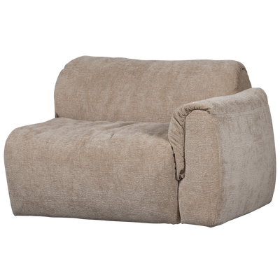BAGGY 1-SEATER ELEMENT WITH ARM RIGHT 3D CHENILLE SAND