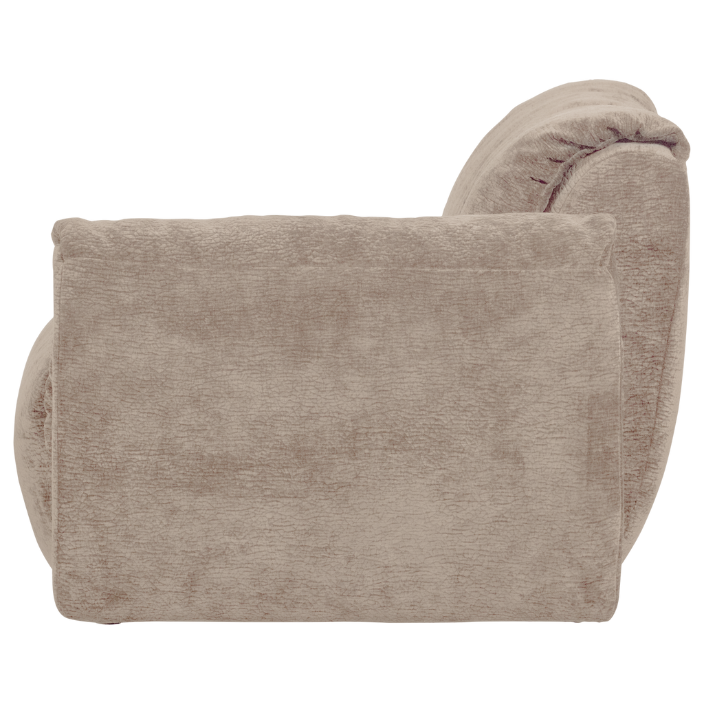 BAGGY 1-SEATER ELEMENT WITH ARM RIGHT 3D CHENILLE SAND