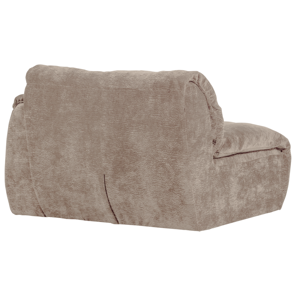 BAGGY 1-SEATER ELEMENT WITH ARM RIGHT 3D CHENILLE SAND