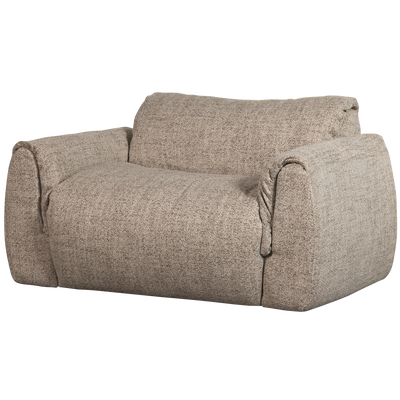 BAGGY LOVESEAT WOVEN FABRIC BROWN MELANGE