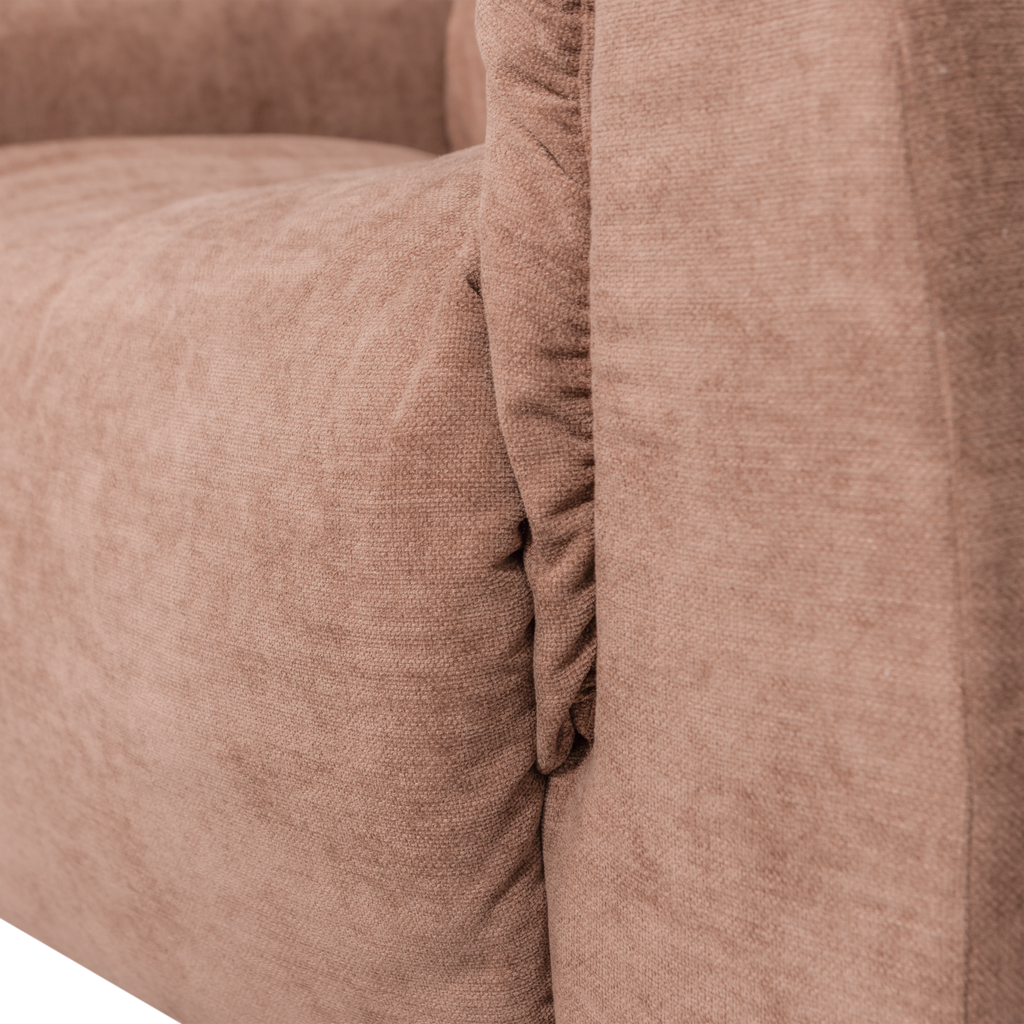 BAGGY LOVESEAT WOVEN CHENILLE OLD PINK