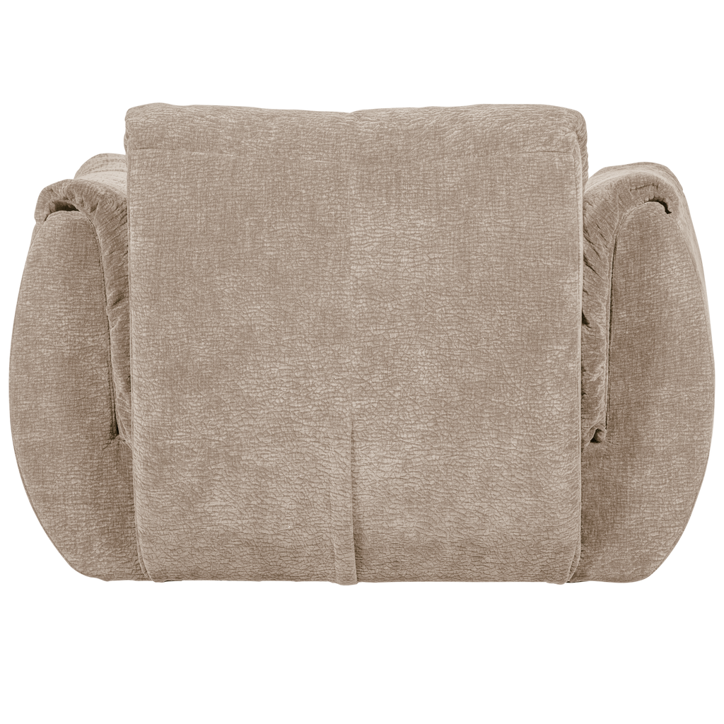 BAGGY SWIVEL ARMCHAIR 3D CHENILLE SAND
