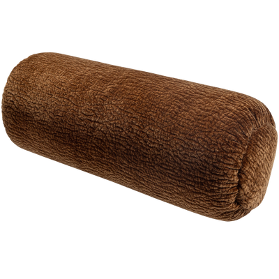 BAGGY ROLL CUSHION 50xO23CM 3D CHENILLE MID BROWN