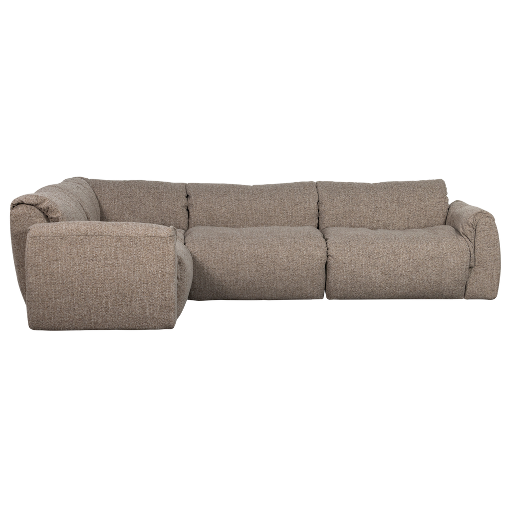 BAGGY CORNER SOFA LEFT WOVEN FABRIC BROWN MELANGE