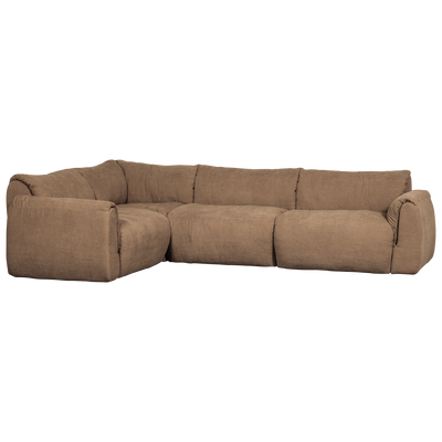 BAGGY CORNER SOFA LEFT WOVEN CHENILLE BROWN