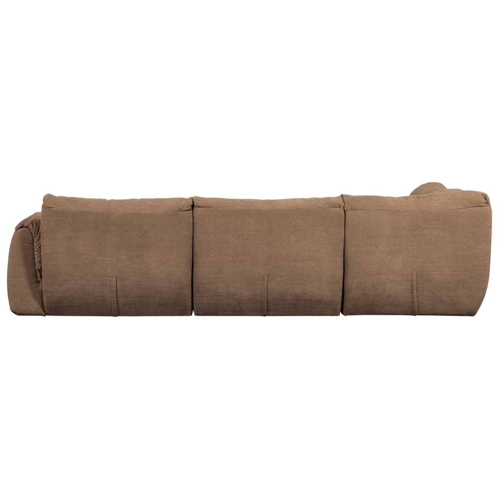 BAGGY CORNER SOFA LEFT WOVEN CHENILLE BROWN