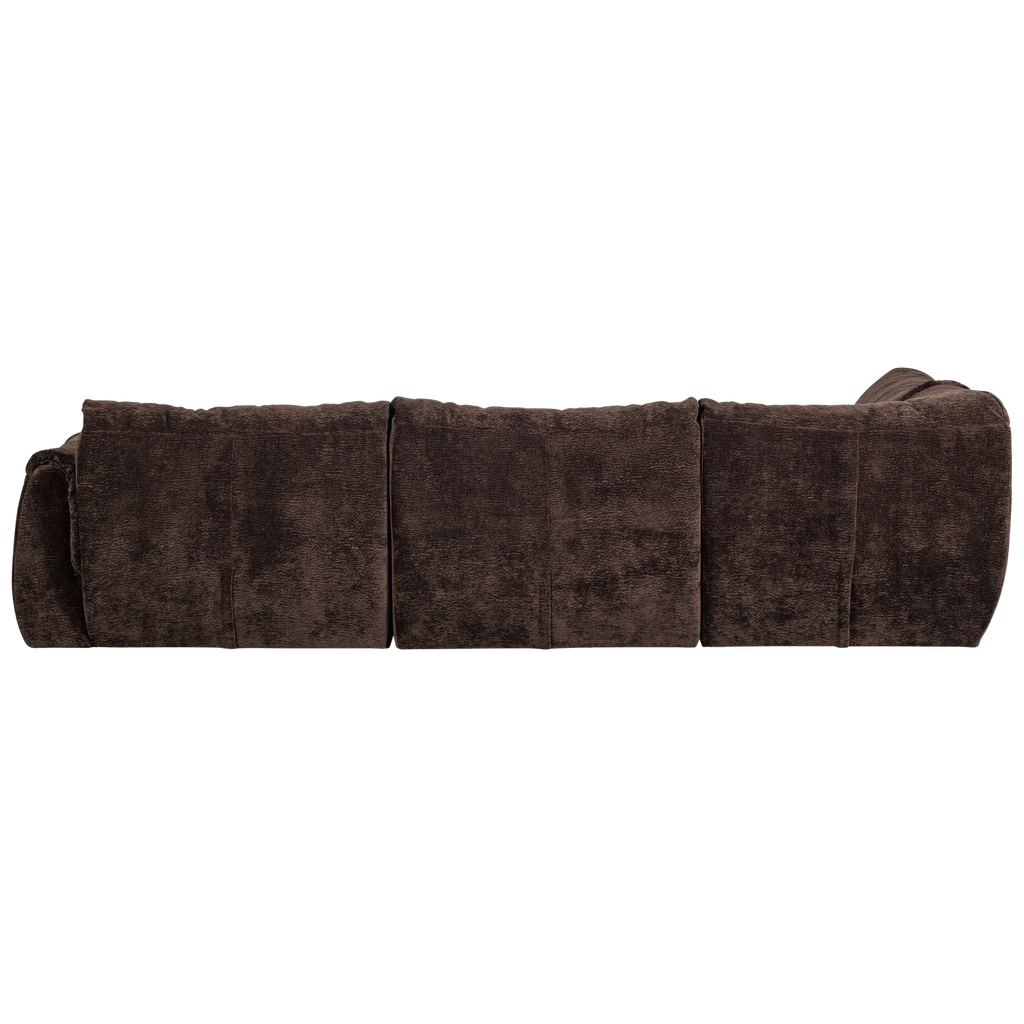 BAGGY CORNER SOFA LEFT 3D CHENILLE DARK BROWN