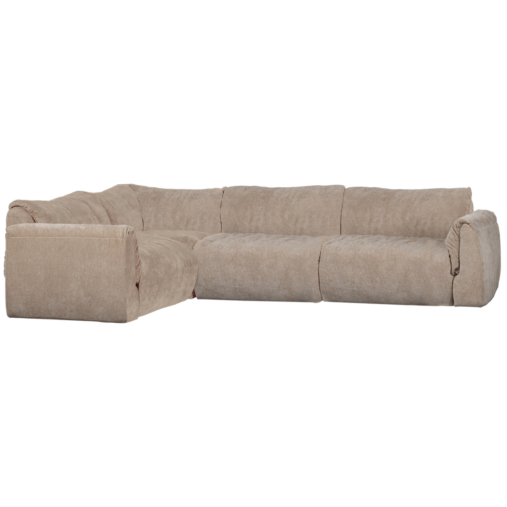 BAGGY CORNER SOFA LEFT 3D CHENILLE SAND