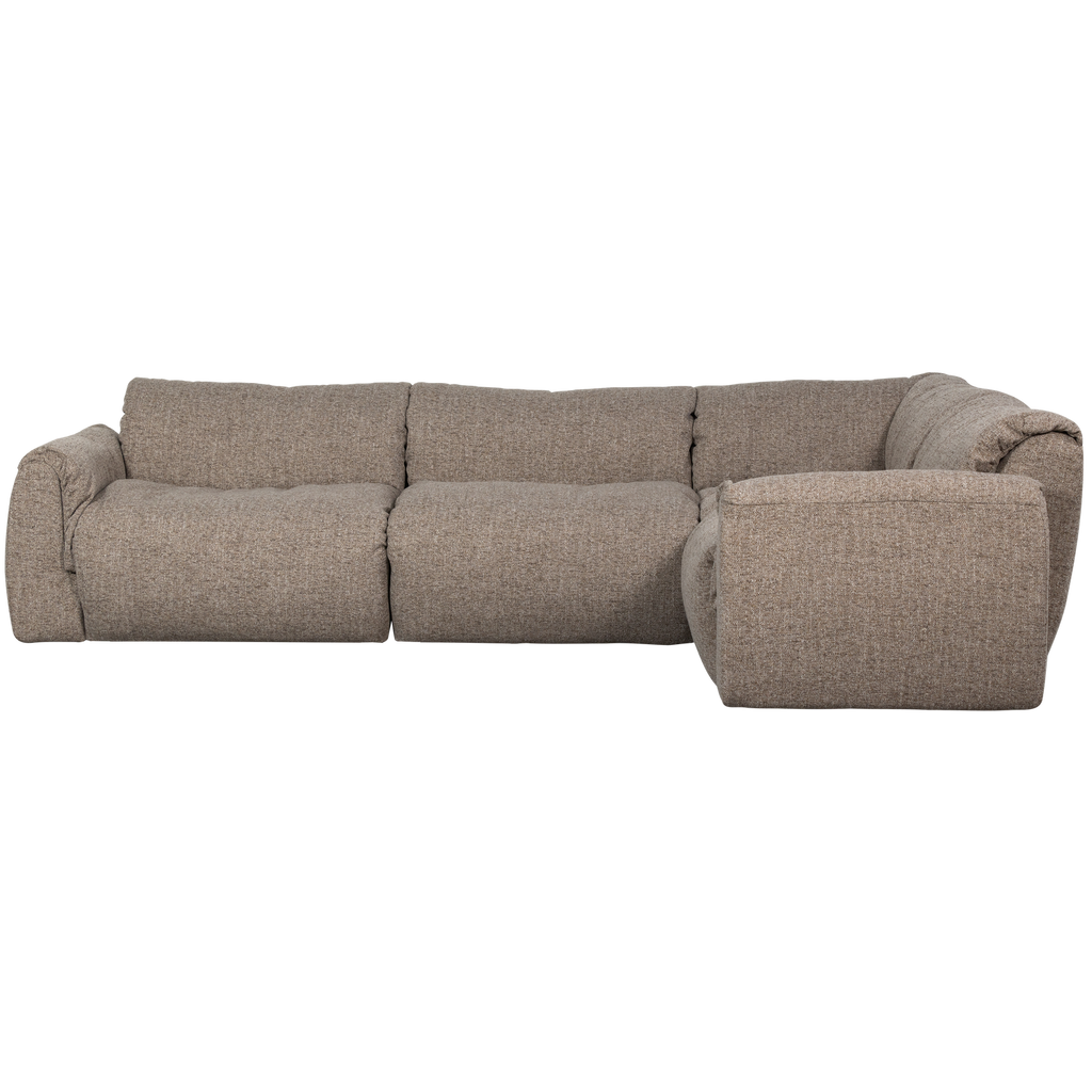 BAGGY CORNER SOFA RIGHT WOVEN FABRIC BROWN MELANGE