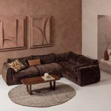 Load image into Gallery viewer, BAGGY CORNER SOFA RIGHT 3D CHENILLE DARK BROWN