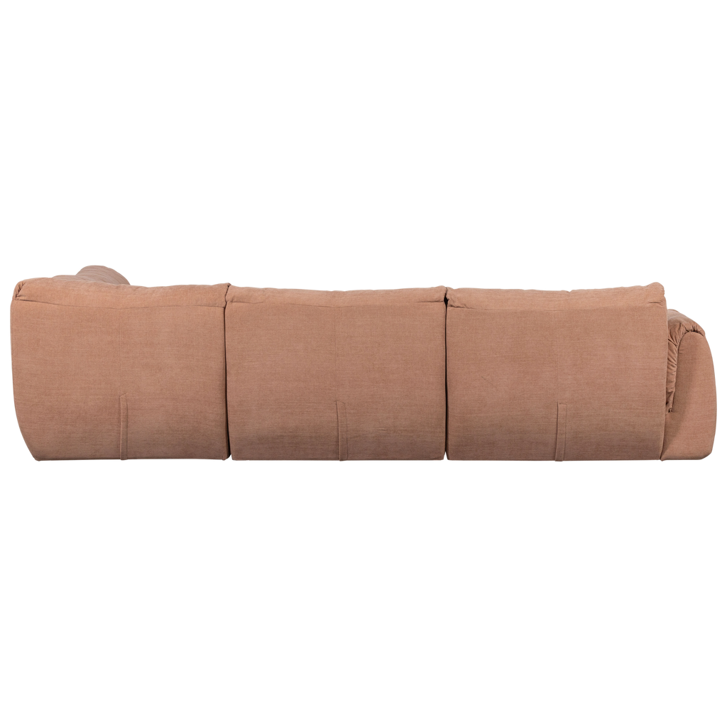 BAGGY CORNER SOFA RIGHT WOVEN CHENILLE OLD PINK