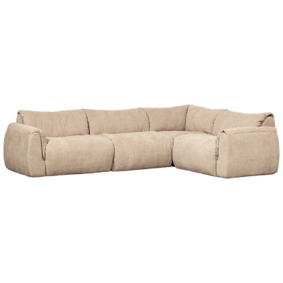 BAGGY CORNER SOFA RIGHT WOVEN CHENILLE SAND
