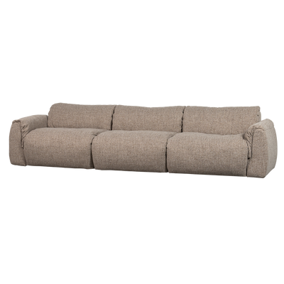 BAGGY 3-SEATER WOVEN FABRIC BROWN MELANGE