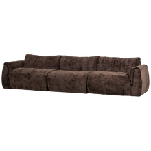 Laden Sie das Bild in den Galerie-Viewer, BAGGY 3-SEATER 3D CHENILLE DARK BROWN
