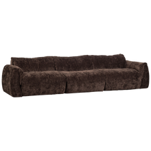 Laden Sie das Bild in den Galerie-Viewer, BAGGY 3-SEATER 3D CHENILLE DARK BROWN