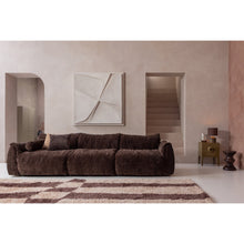 Load image into Gallery viewer, BAGGY 1-SEATER ELEMENT WITH ARM LEFT 3D CHENILLE DARK BROWN