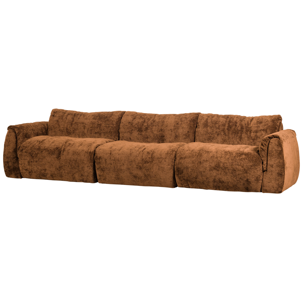 BAGGY 3-SEATER 3D CHENILLE MID BROWN