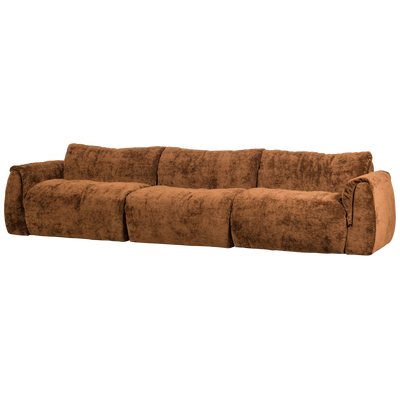 BAGGY 3-SEATER 3D CHENILLE MID BROWN