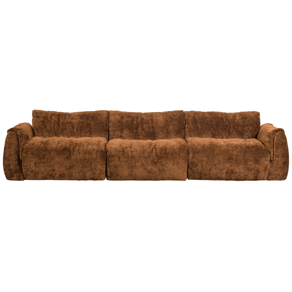 BAGGY 3-SEATER 3D CHENILLE MID BROWN