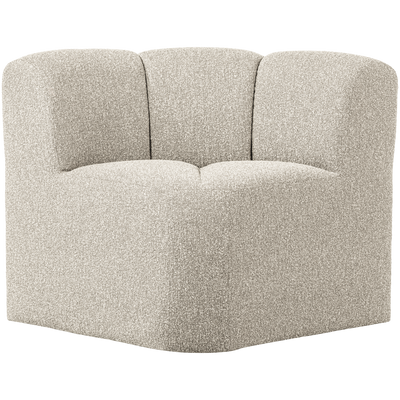 MOJO DINING BENCH CORNER WITH BACKREST BOUCLE BEIGE MELANGE