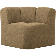 Cargar imagen en el visor de la galería, MOJO DINING BENCH CORNER BACKREST BOUCLE YELLOWBROWN MELANGE
