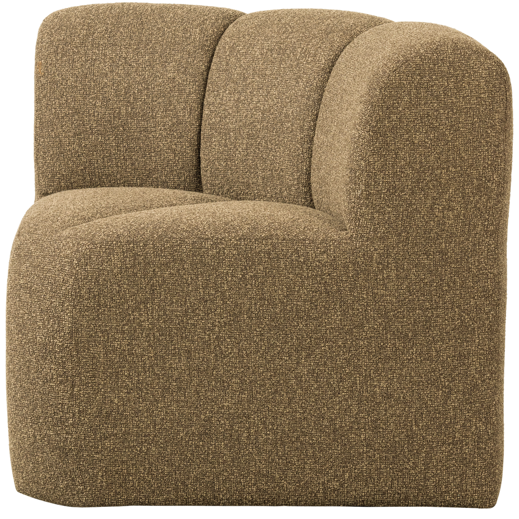 MOJO DINING BENCH CORNER BACKREST BOUCLE YELLOWBROWN MELANGE