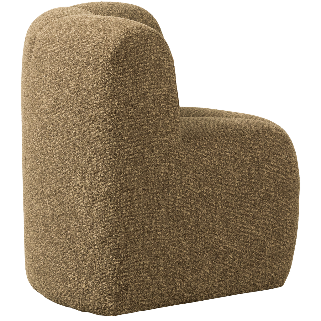 MOJO DINING BENCH CORNER BACKREST BOUCLE YELLOWBROWN MELANGE