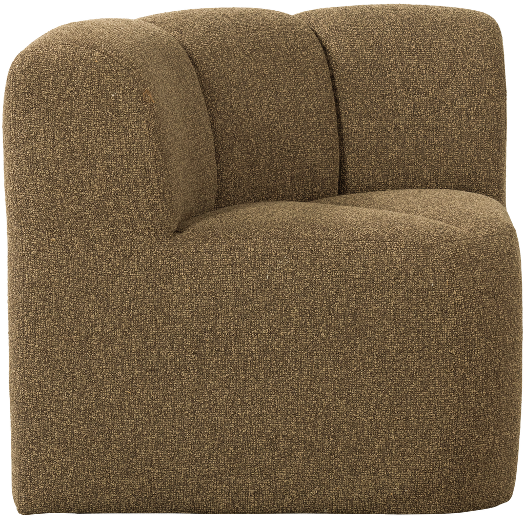 MOJO DINING BENCH CORNER BACKREST BOUCLE YELLOWBROWN MELANGE