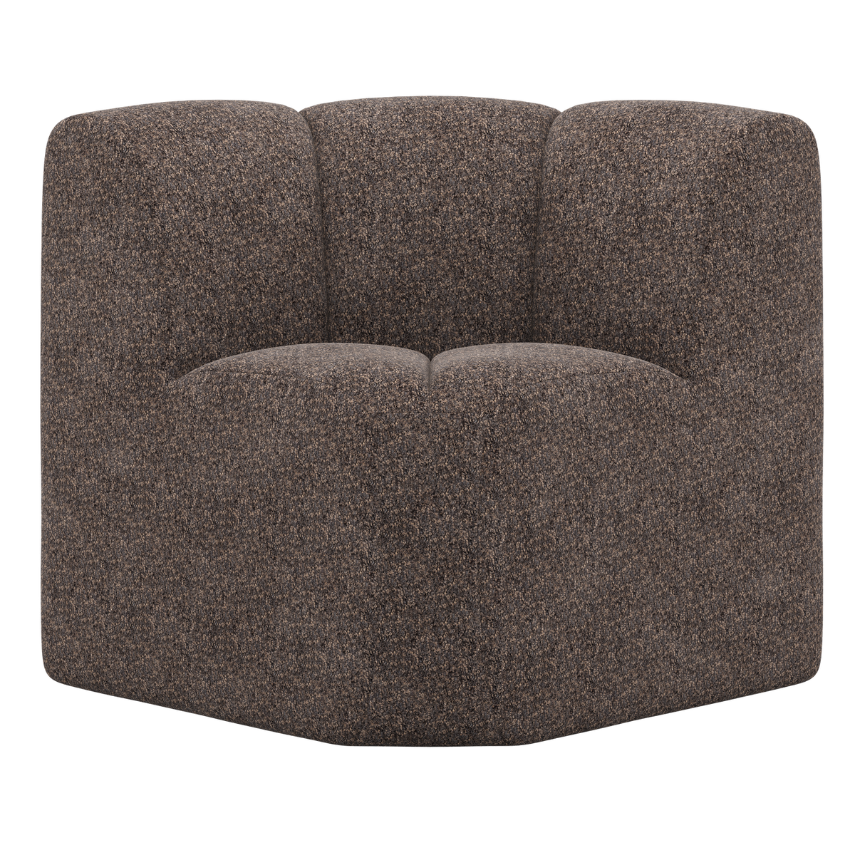 MOJO DINING BENCH CORNER WITH BACKREST WOOLLY BROWN